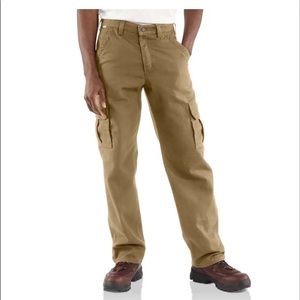 Carhartt Flame-Resistant Canvas Cargo Pants- Khaki 33 x 34